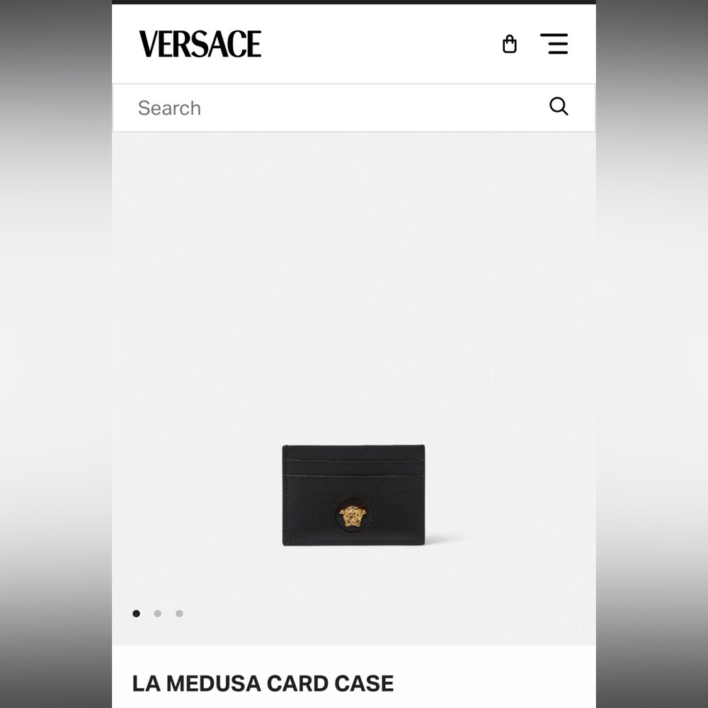 Versace La Medusa Card Case (NWOT; Tan/Gold) - Picture 8 of 10